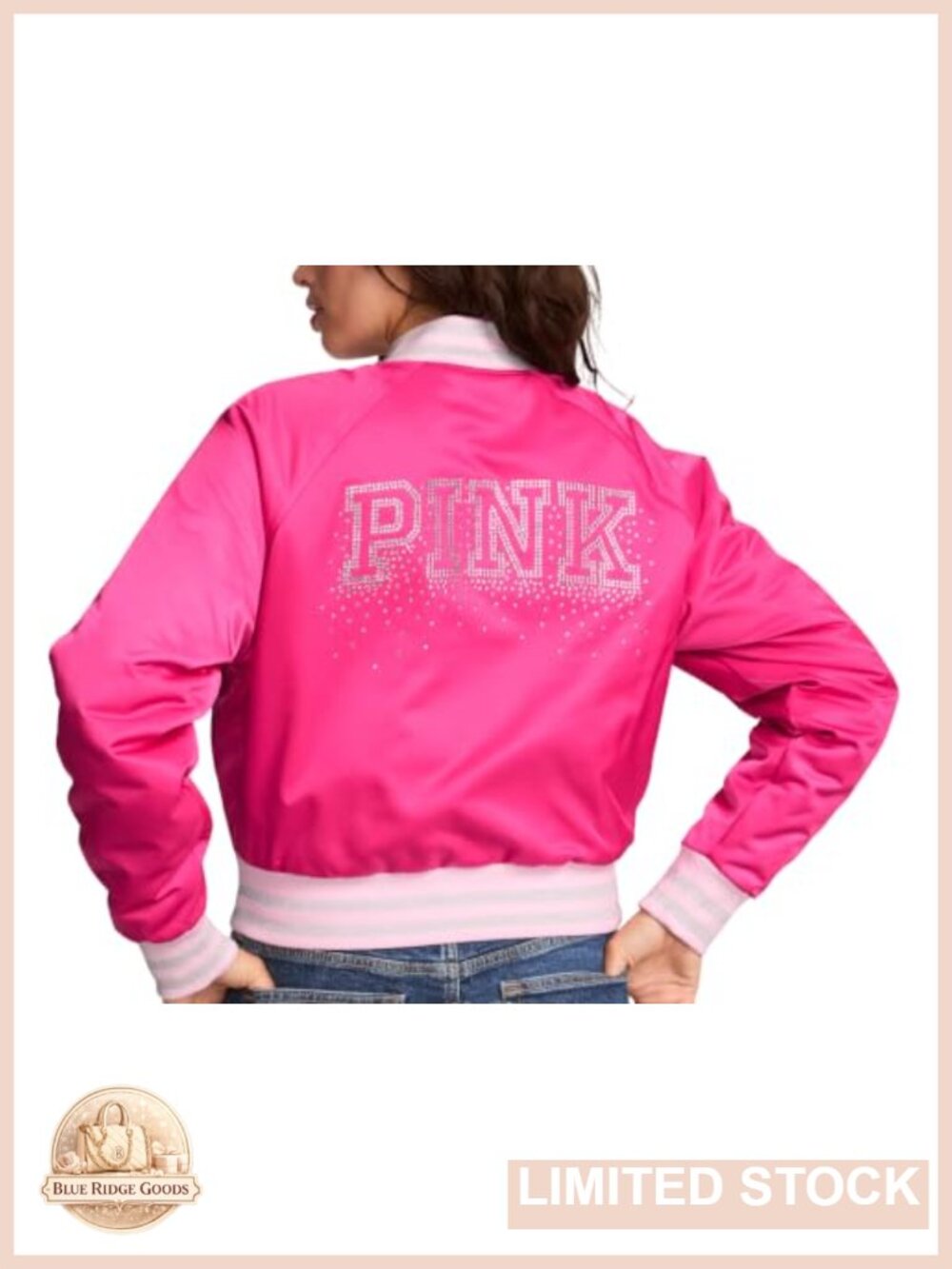 Satin Varsity Jacket Snap Button Oversized Fit